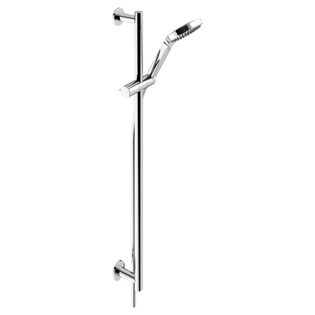 Product Cut out image of Keuco Plan Blue Chrome Slide Rail Shower Set 59587 010801